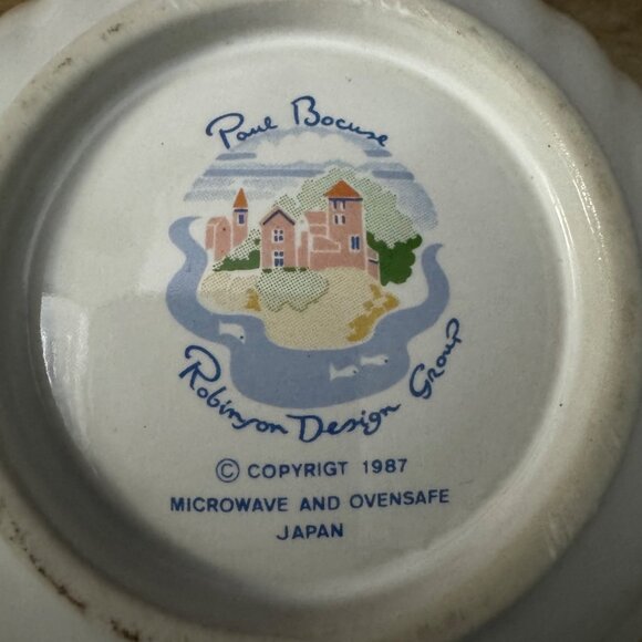 Vintage 1987 Paul Bocuse French Chef Clam Shell 5' Appetizer Dishes‎ Set of 4 - Picture 5 of 5